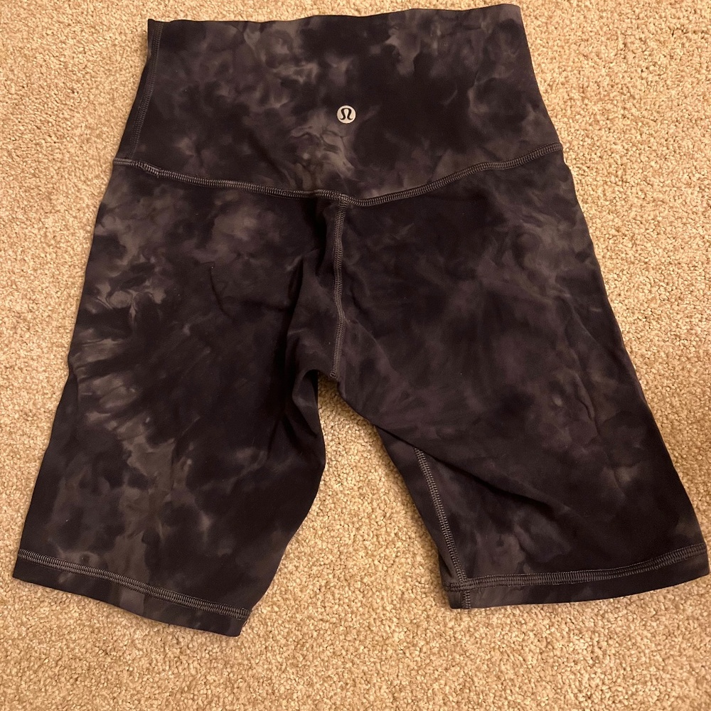 Lululemon Tye-Dye Biker Shorts - Diamond Dye Pitch Grey Graphite Grey